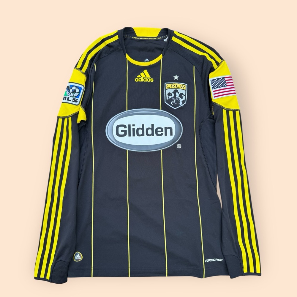 Columbus Crew Jersey 2010 Kit Adidas Small Black Soccer MLS